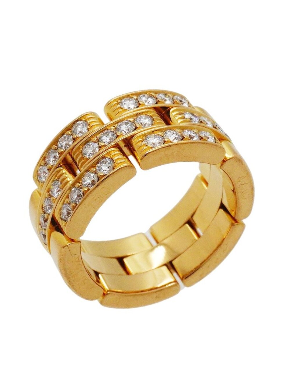 Cartier Ring Maillon Panthere 18K Yellow Gold Diamond